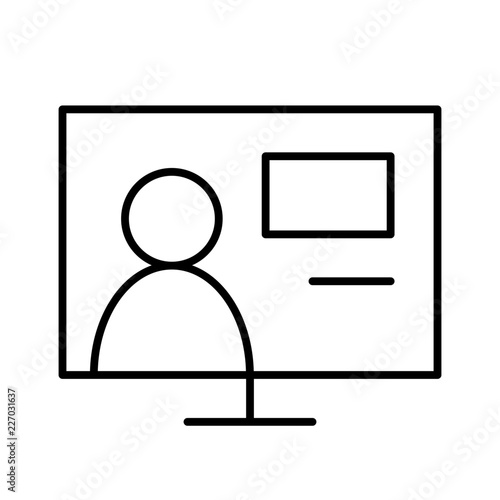Anchor Broadcast News Television Newscast vector icon