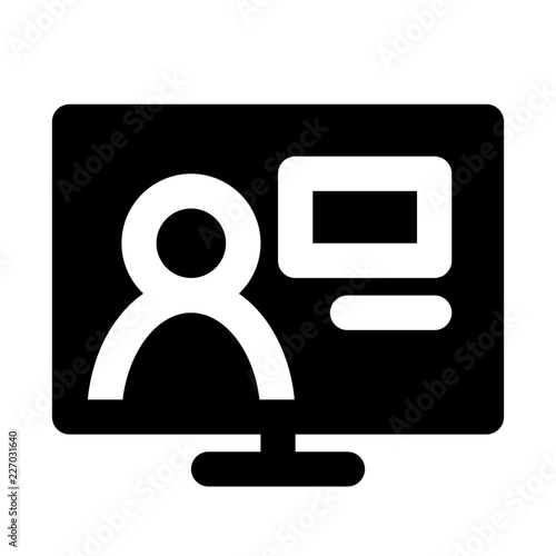 Anchor Broadcast News Television Newscast vector icon