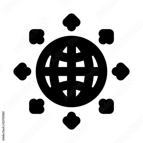 Anywhere Everywhere Locations Globe Globetrotter vector icon