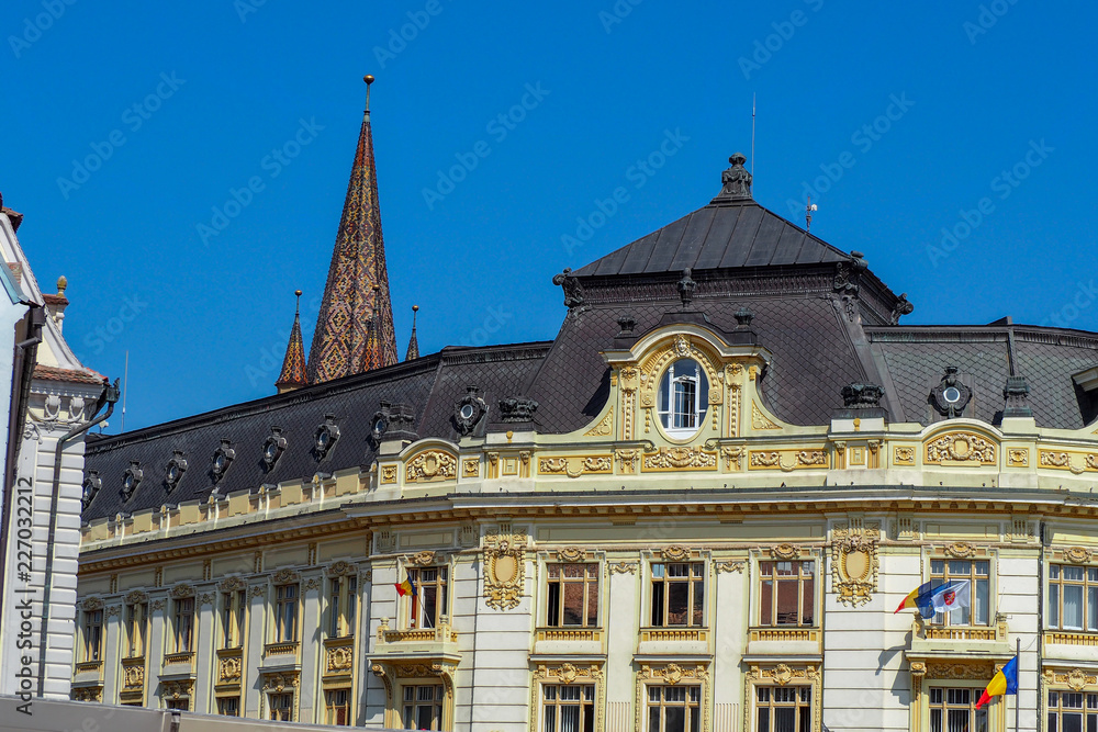 Obraz premium Sibiu, Transylvania, Romania, main town square