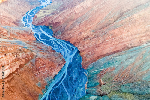 stunning view of xinjiang canyon photo