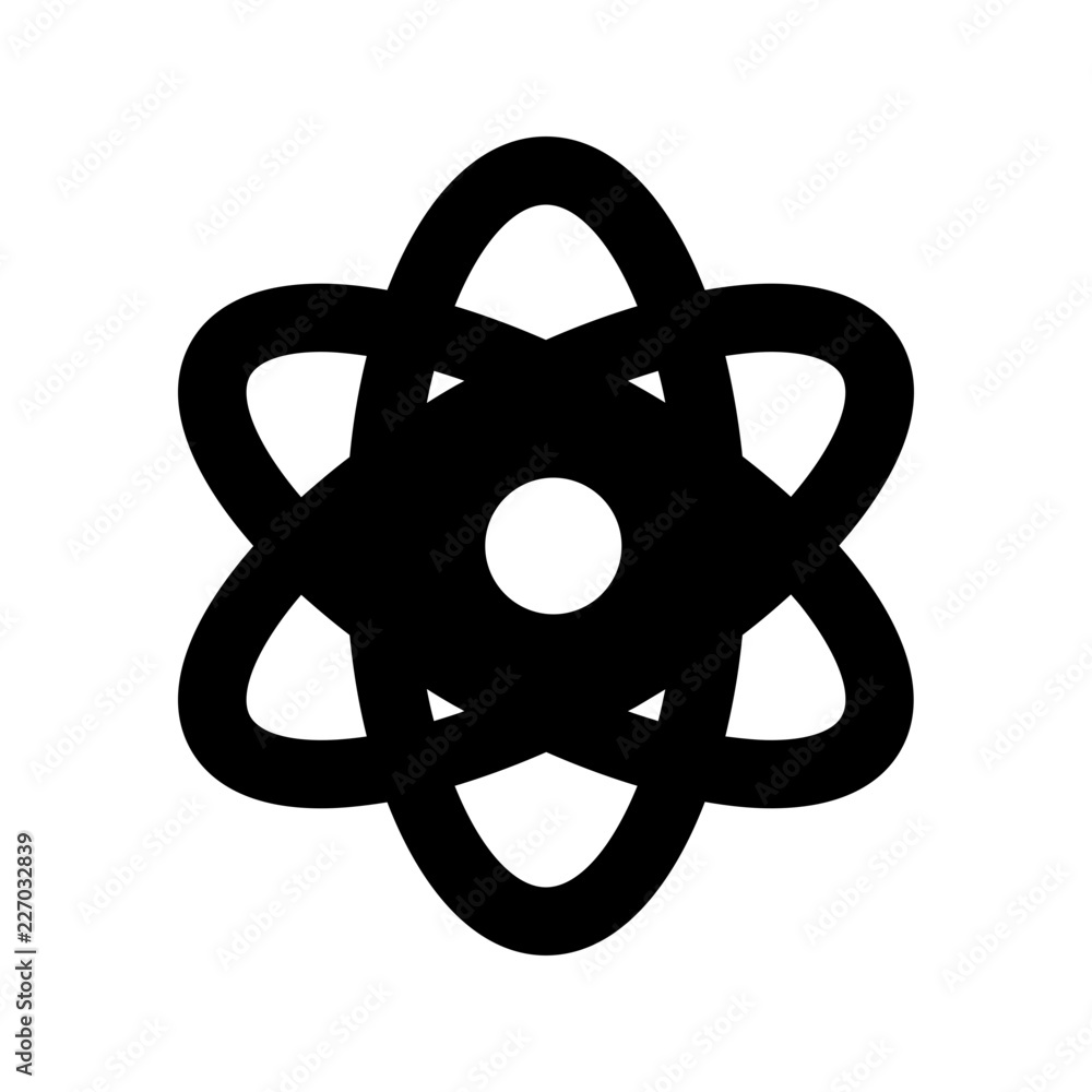 Atom Physics School Education Learning University vector icon Atom Physics School Education Learning University vector icon
