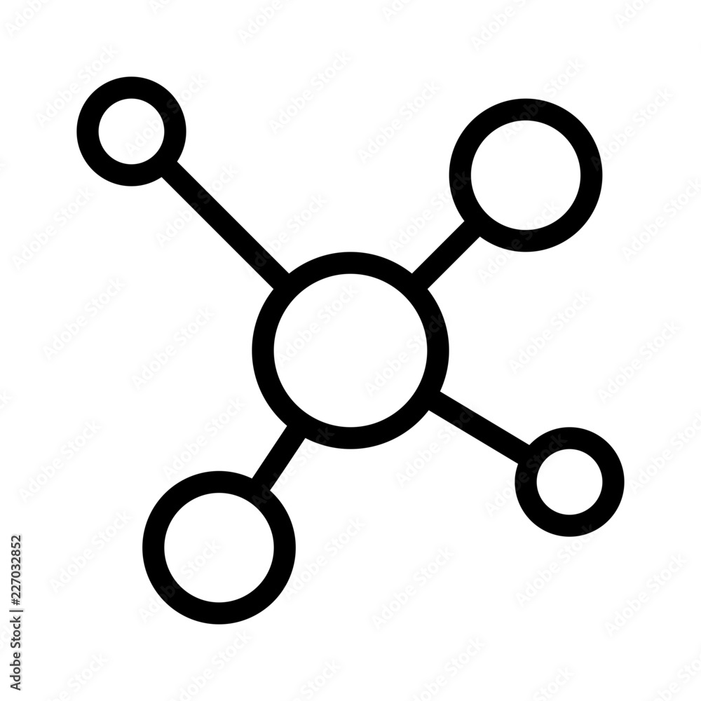 Atomizing Nuclear Atomic Core Connect vector icon Atomizing Nuclear Atomic Core Connect vector icon