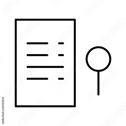 Auditing Bill Proof Check Magnify vector icon