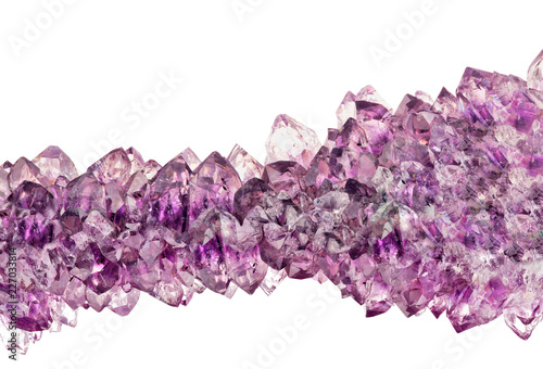 isolated amethyst long lilac crystal band