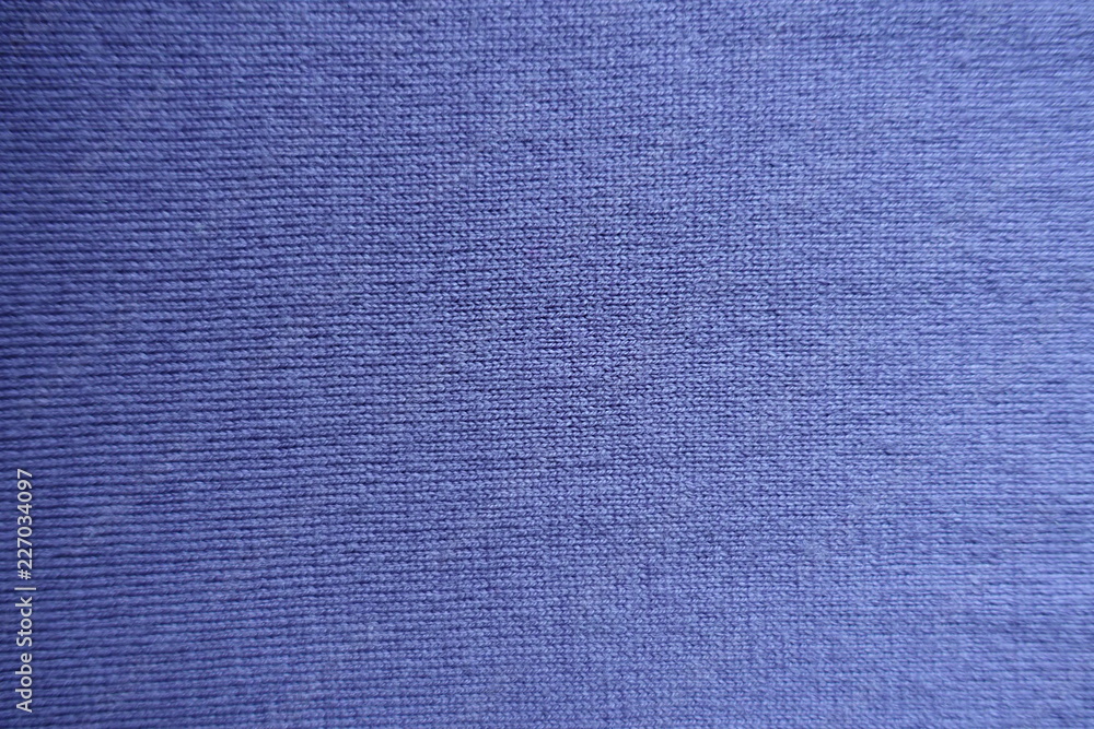 Top view of simple blue knitted fabric Top view of simple blue knitted fabric
