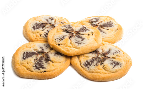 cookies with chocolate isolated