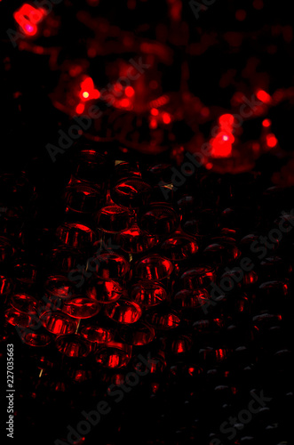 Abstraction from glass bottles.