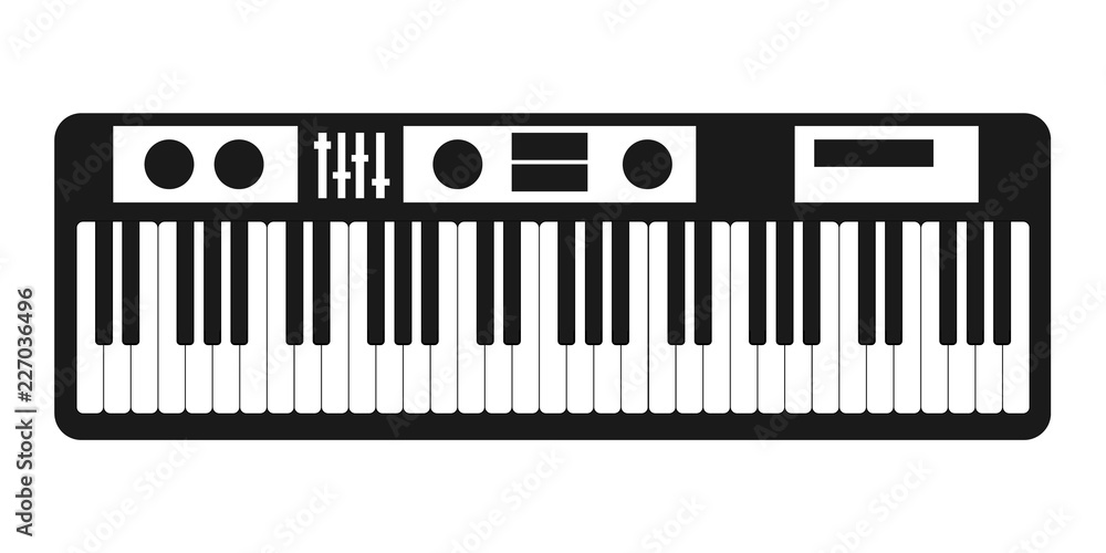 Fototapeta premium Synthesizer icon vector isolated on white background for your web and mobile app design, Synthesizer logo concept