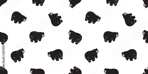 Bear seamless vector polar bear pattern tile background illustration cartoon isolated wallpaper