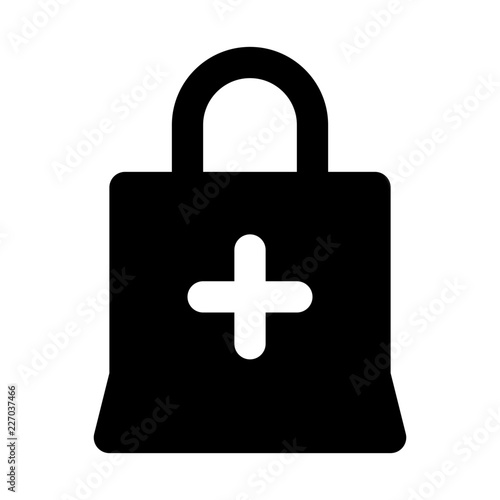 Bag Add Commerce Shop Interface UI UX Software App vector icon