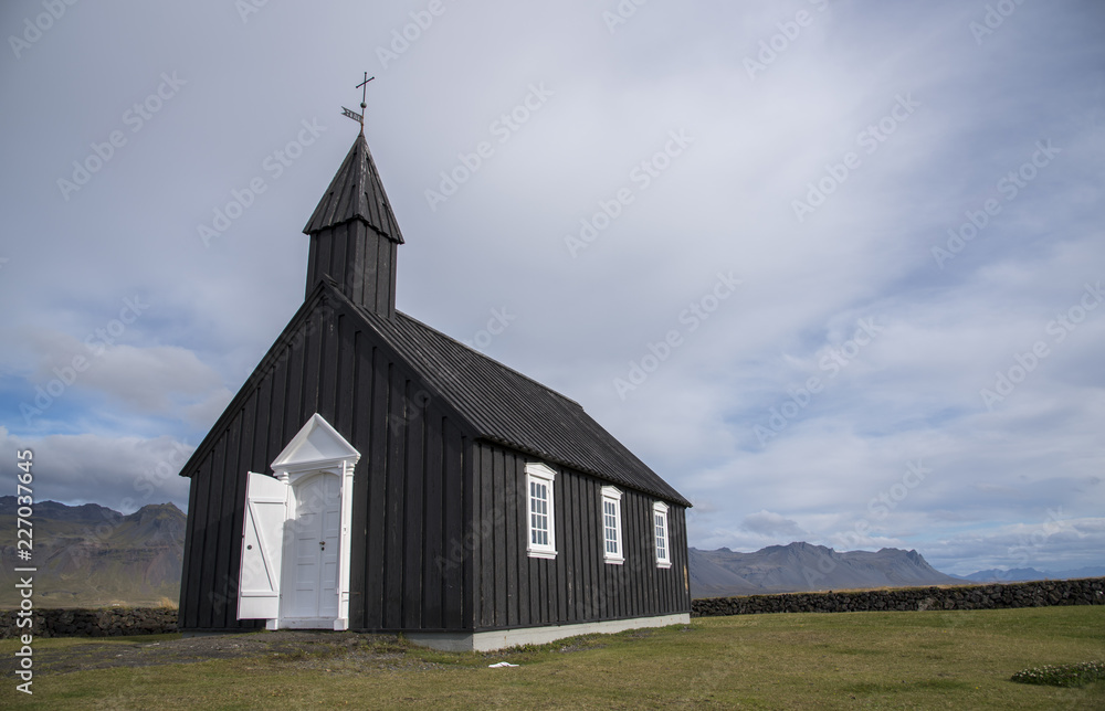 Buðir black church, Southern edge of the Snæfellsness peninsular.