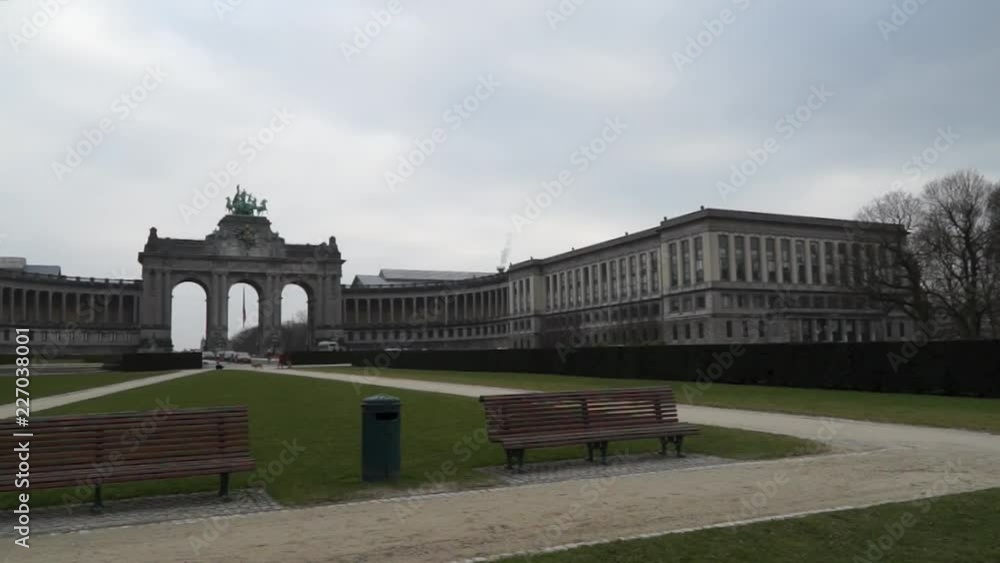 Brussels, Belgium - 02/14/2017 View of Cinquantenaire park Brussels, Belgium - 02/14/2017 View of Cinquantenaire park