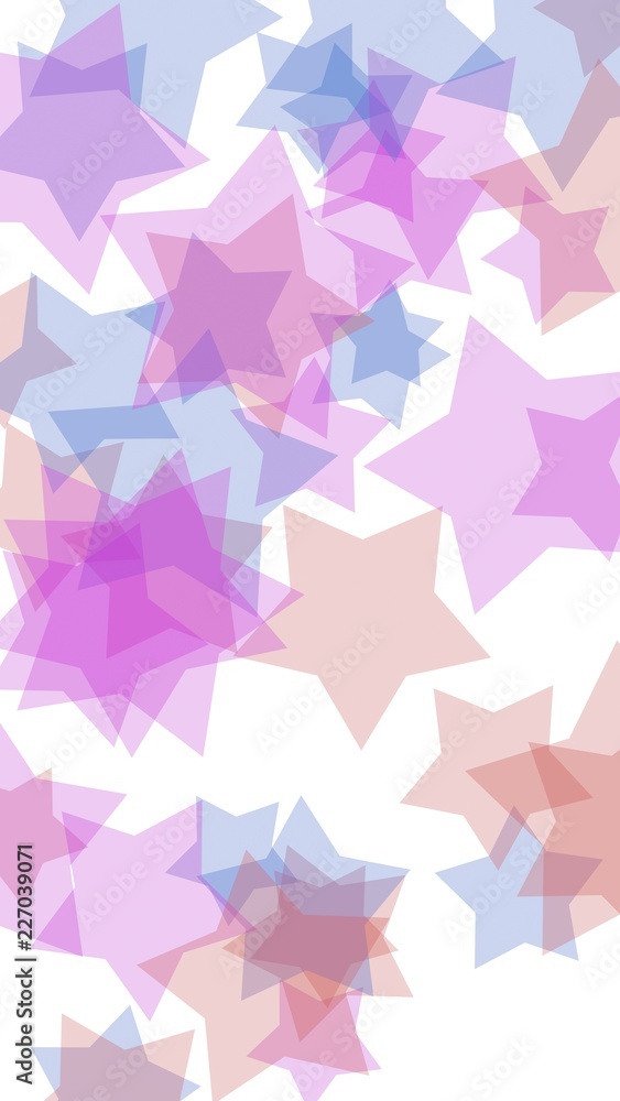 Multicolored translucent stars on a white background. Vertical image orientation. 3D illustration Multicolored translucent stars on a white background. Vertical image orientation. 3D illustration