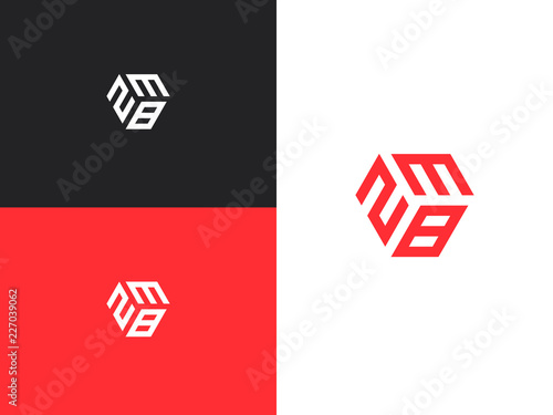 Combination number, stylish vector emblem for design