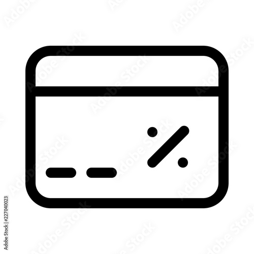Bank Card Discount Commerce Market Shop Supermarket vector icon