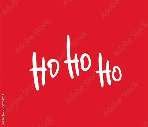 Ho ho ho hand drawn christmas lettering