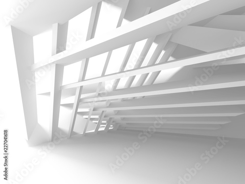Futuristic White Architecture Design Background