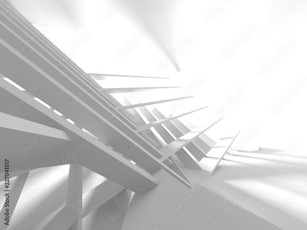 Obraz premium White Architecture Construction Modern Interior Background