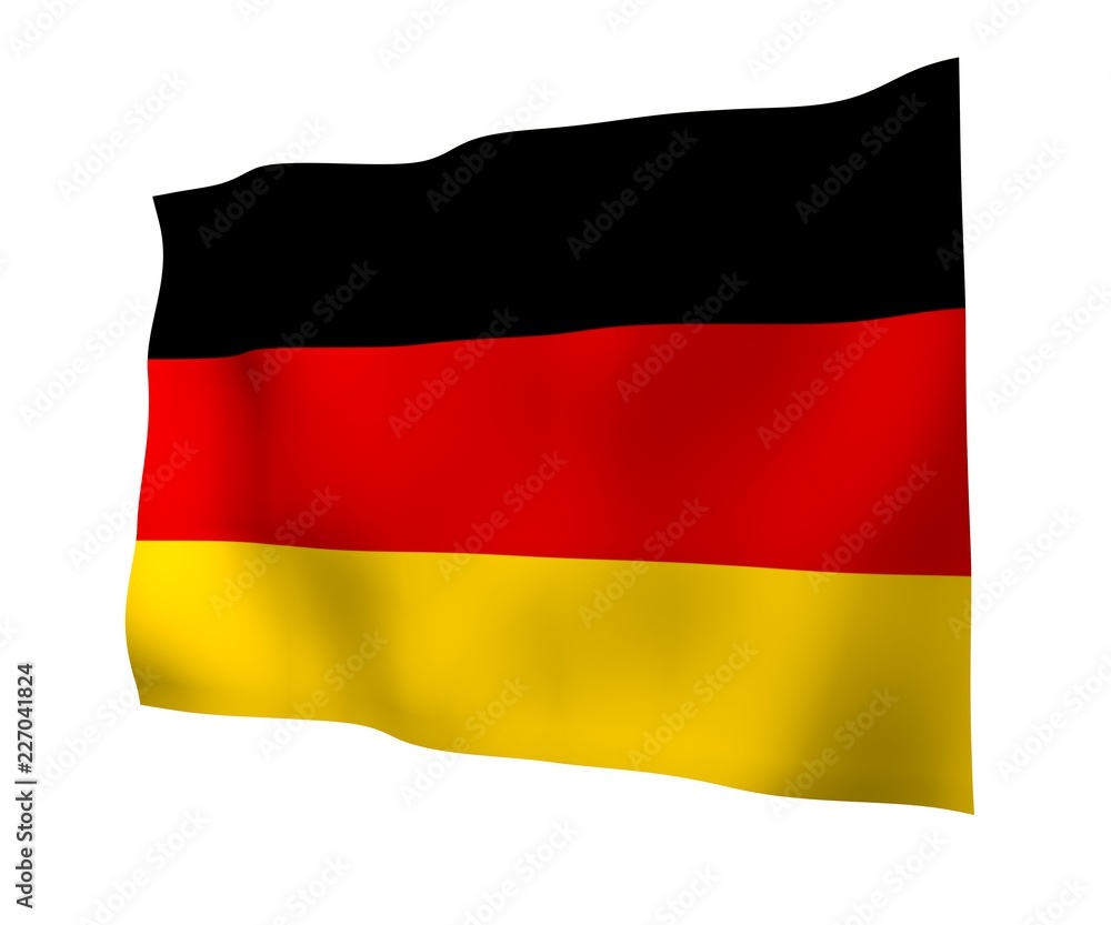 Flag of Germany. Wide format 3D illustration. State symbol of the Federal Republic of Germany. 3D rendering Flag of Germany. Wide format 3D illustration. State symbol of the Federal Republic of Germany. 3D rendering