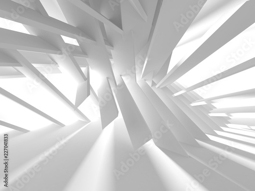 White Architecture Construction Modern Interior Background