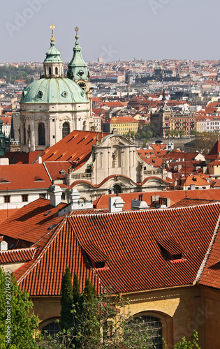 A view of the city of Prague, Europe