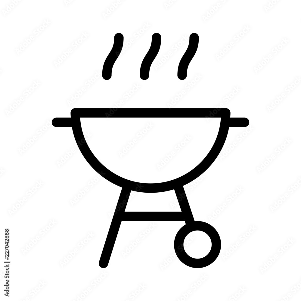 Barbecue Grill Cook Travel Trip Hotel Journey vector icon Barbecue Grill Cook Travel Trip Hotel Journey vector icon