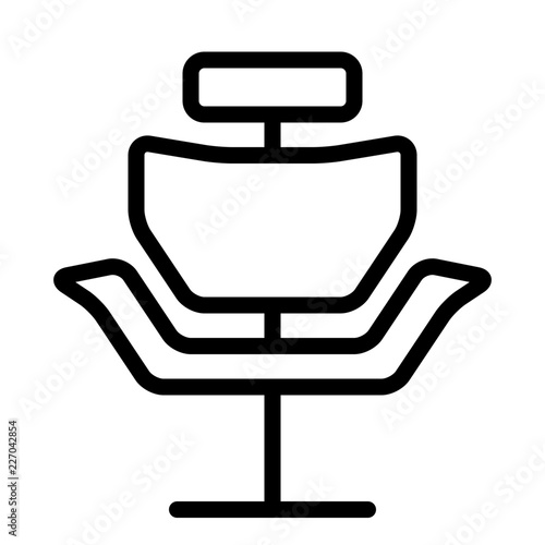 Barber Chair Hairdresser Barber Coiffeur Haircutter vector icon