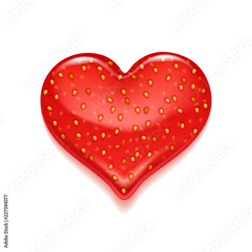 Strawberry jam splash - heart form.