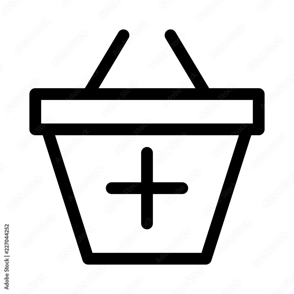 Basket Add Commerce Market Shop Supermarket vector icon Basket Add Commerce Market Shop Supermarket vector icon