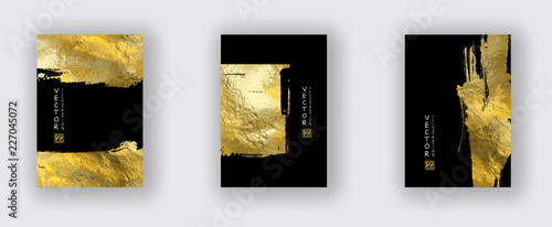 Vector Black and Gold Design Templates set