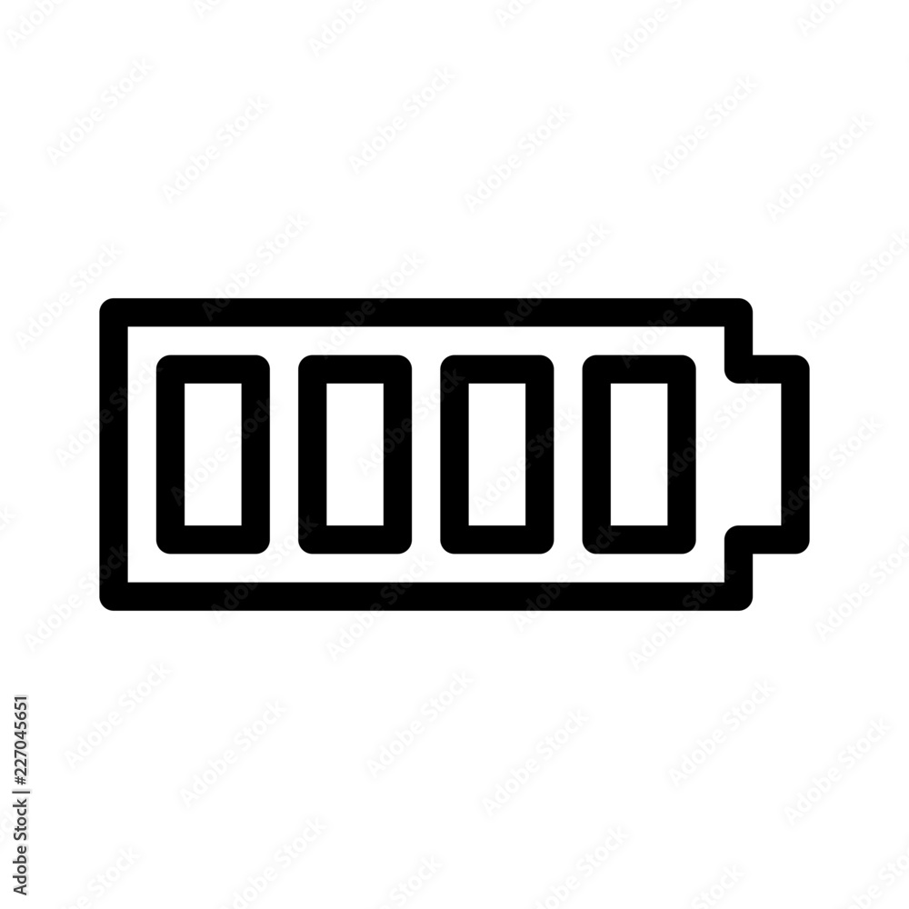 Battery Full Interface App Gui Software Buttons vector icon Battery Full Interface App Gui Software Buttons vector icon