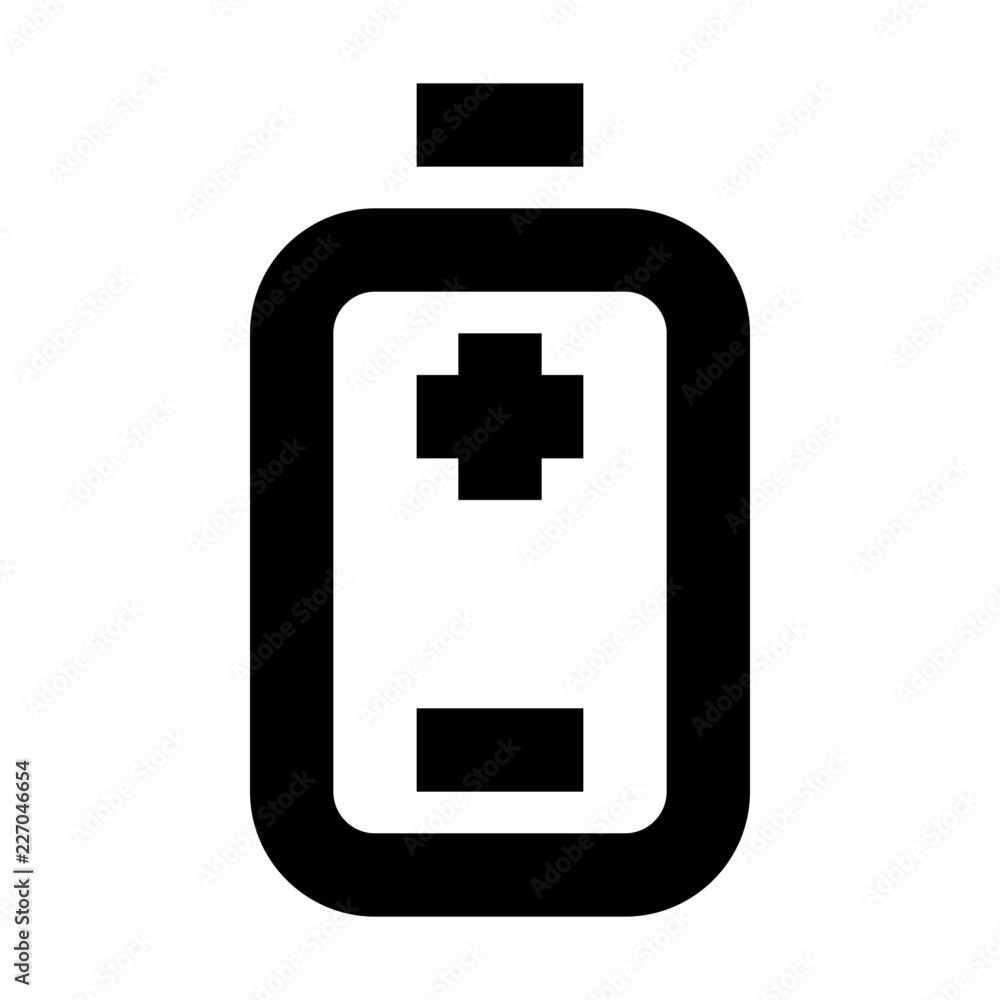 Obraz premium Battery Poles Media Multimedia Electronics Hardware vector icon