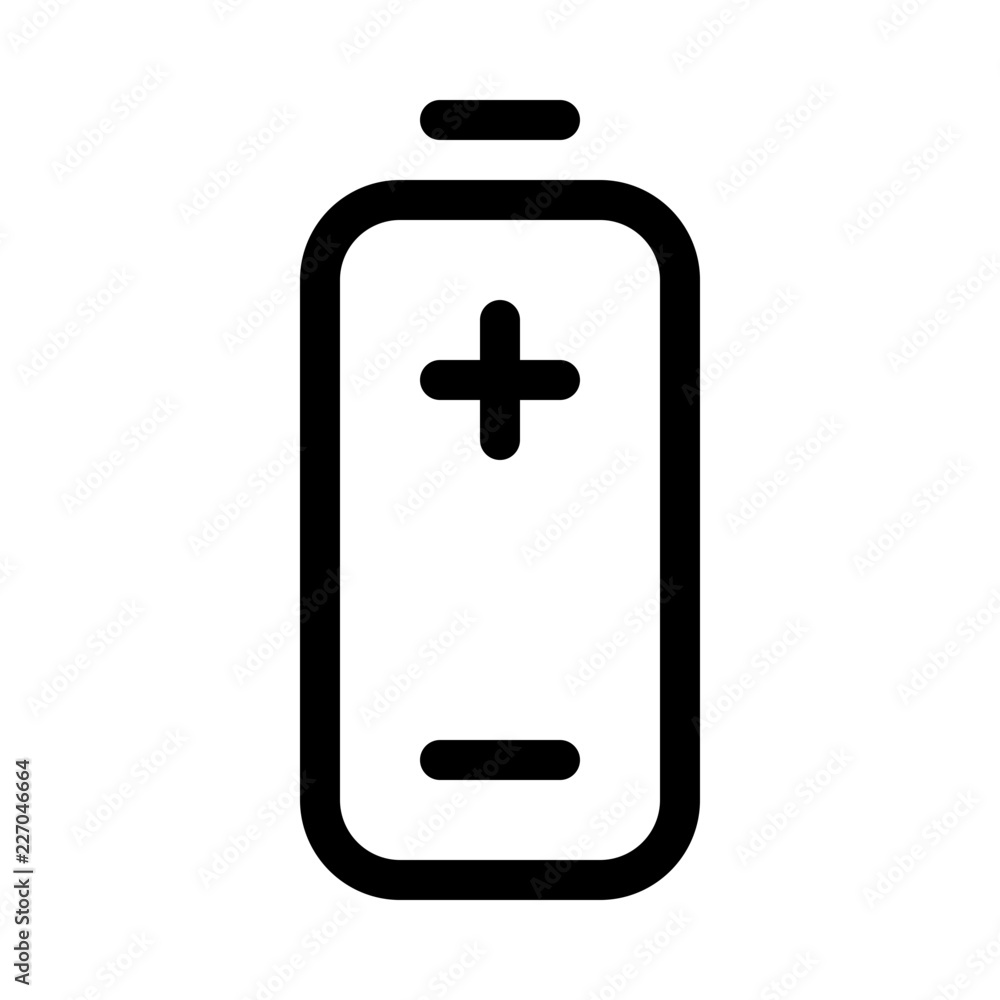 Obraz premium Battery Poles Media Multimedia Electronics Hardware vector icon