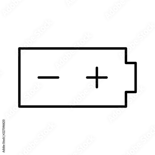 Battery Pole Power Energy Force Electricity vector icon