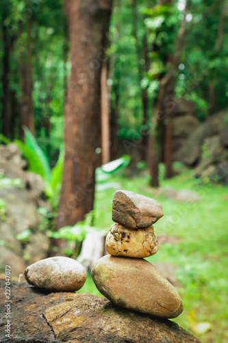 Canvas Print Stacking Stone on natural background
