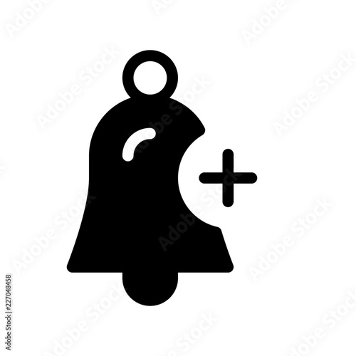 Bell Add Alarm Bell Signal Alert vector icon
