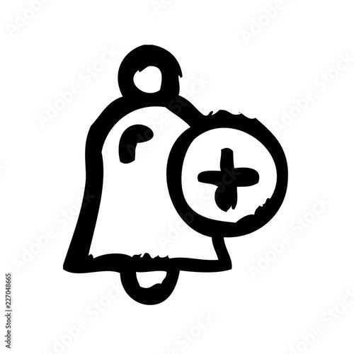 Bell Add Alarm Bell Signal Alert vector icon