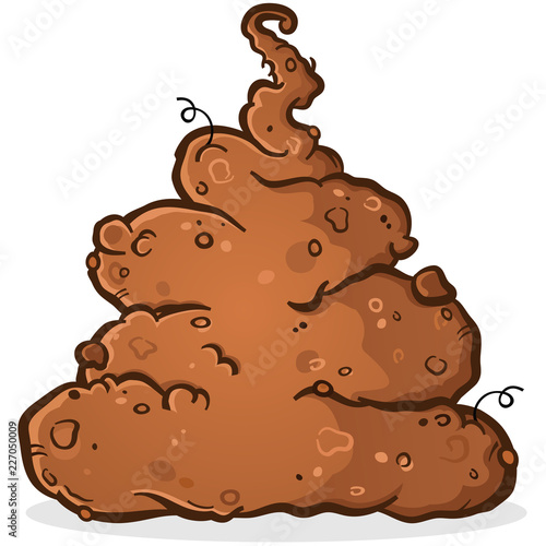 Pile of Stinky Putrid Poop Cartoon photo