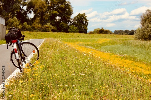 bicycle in field