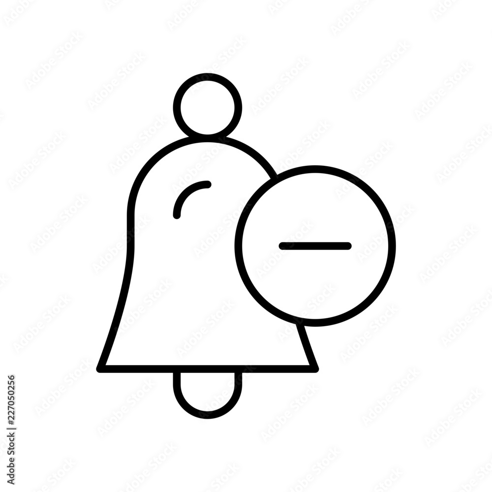 Fototapeta premium Bell Remove Alarm Bell Signal Alert vector icon