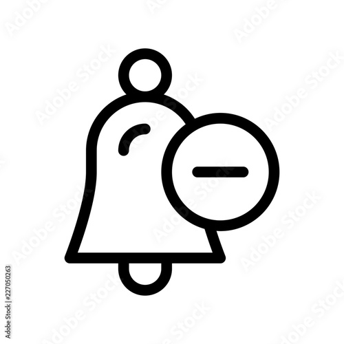 Bell Remove Alarm Bell Signal Alert vector icon