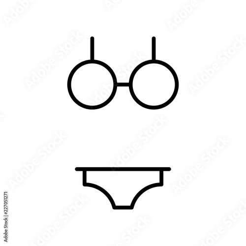 Bikini Clothes Fashion Wear Laundry Clothing vector icon