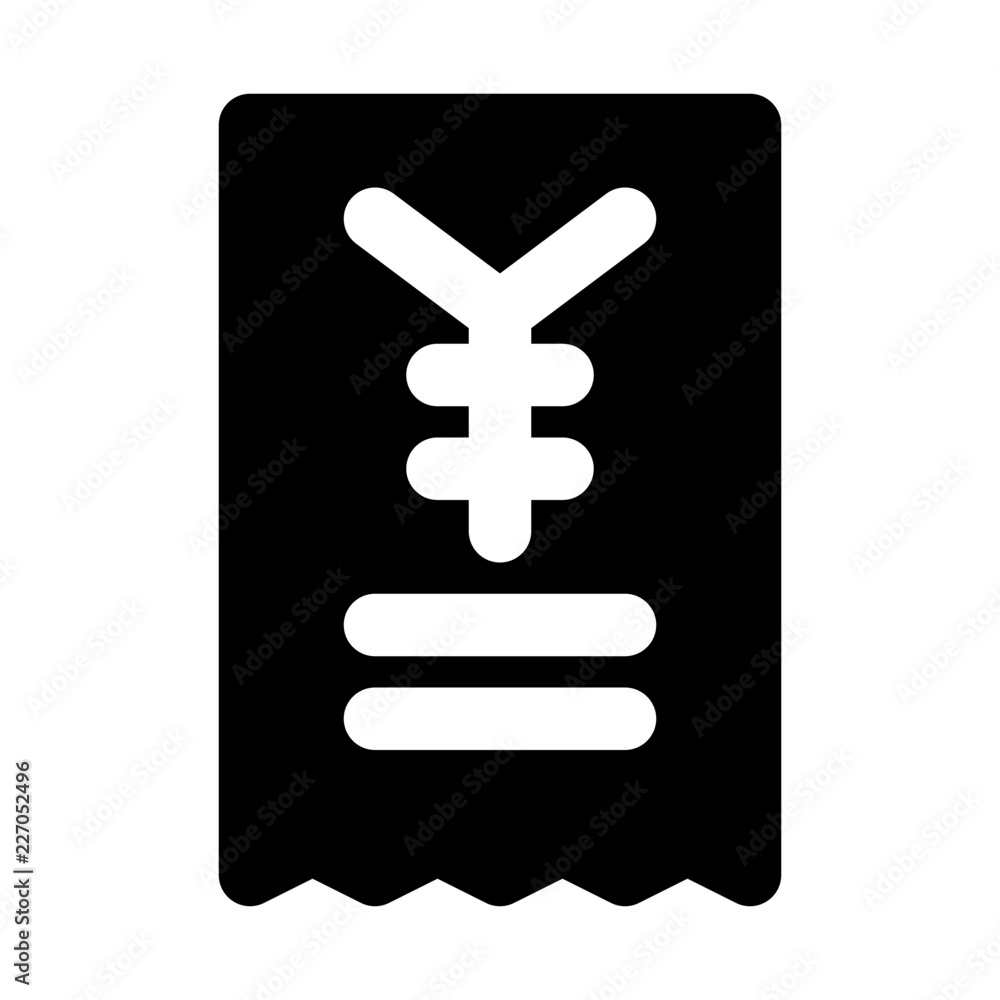 Bill Yen Renminbi Food Restaurant Bar Diner Drink vector icon Bill Yen Renminbi Food Restaurant Bar Diner Drink vector icon