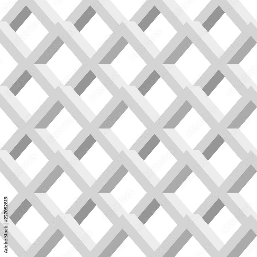Gray grid. Abstract seamless geometric pattern