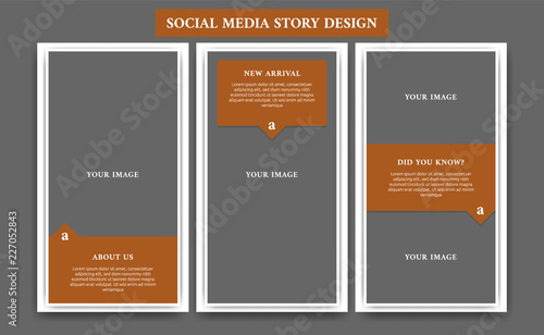 Brown male simple fashion social media story photo frame template editable design