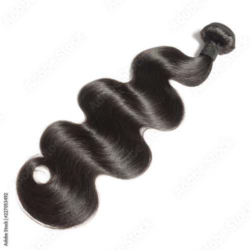 Body wavy black human hair weaves extensions bundels photo