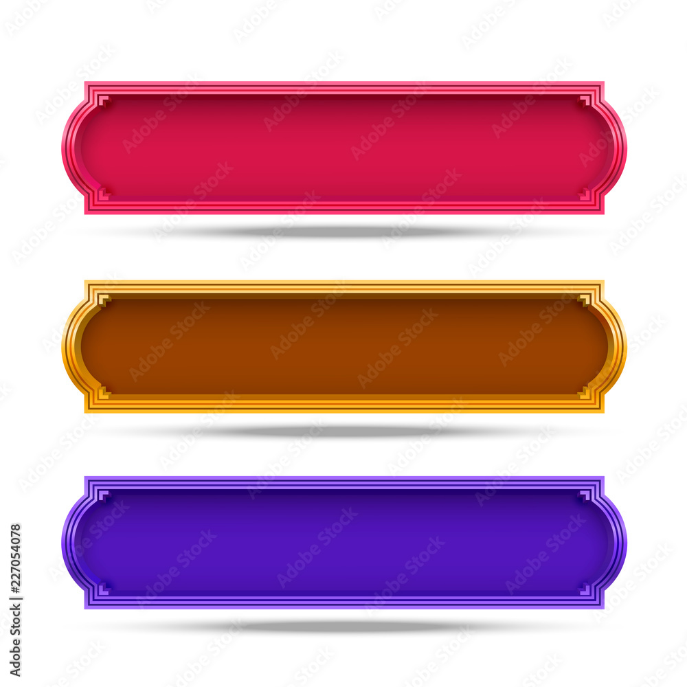 Frame color set design on the white background. Vector illustration Frame color set design on the white background. Vector illustration
