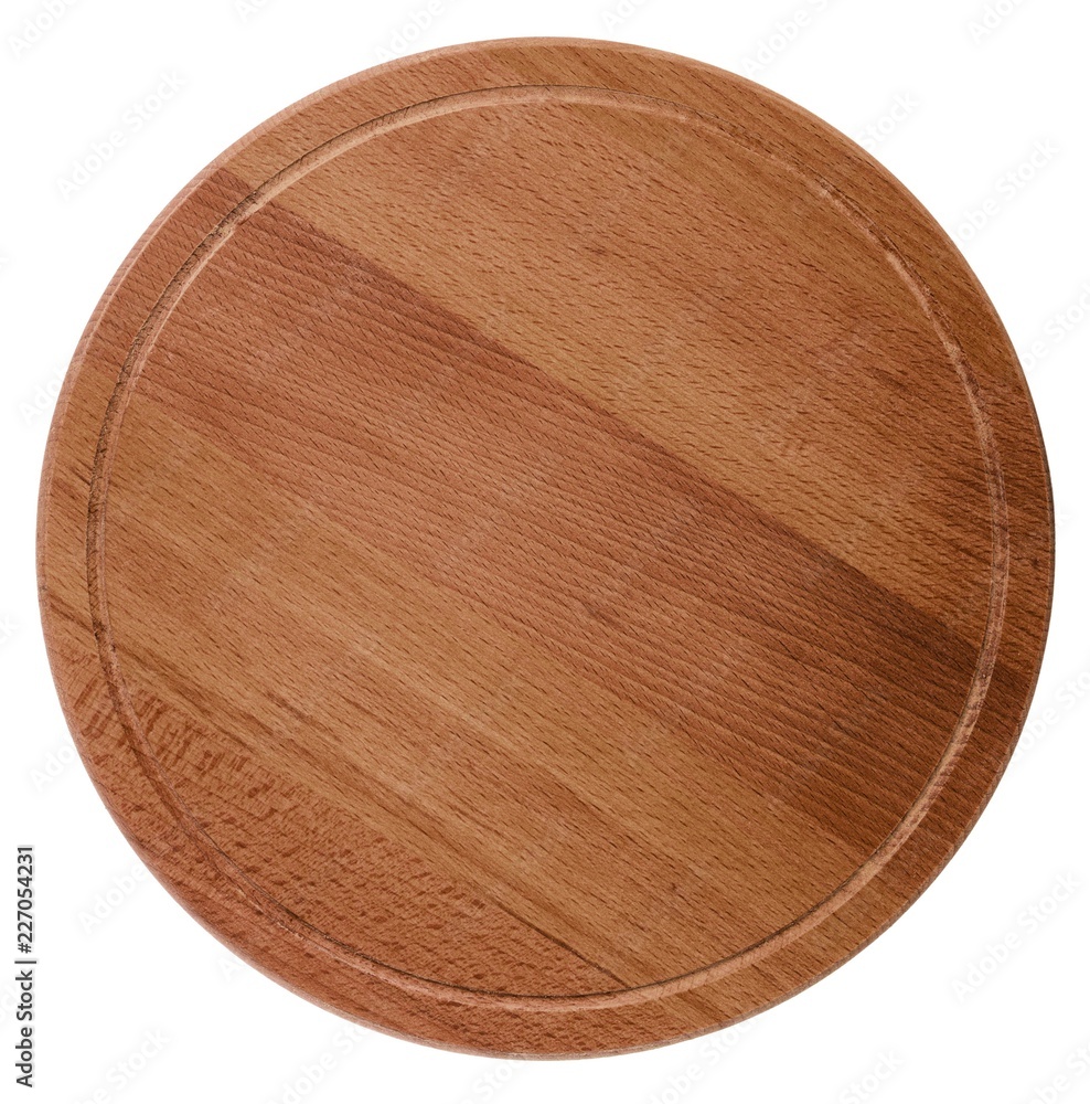 round wooden cutting Board isolated on white background round wooden cutting Board isolated on white background