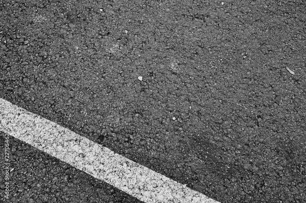 Fototapeta premium Abstract Black Asphalt Texture with white Line